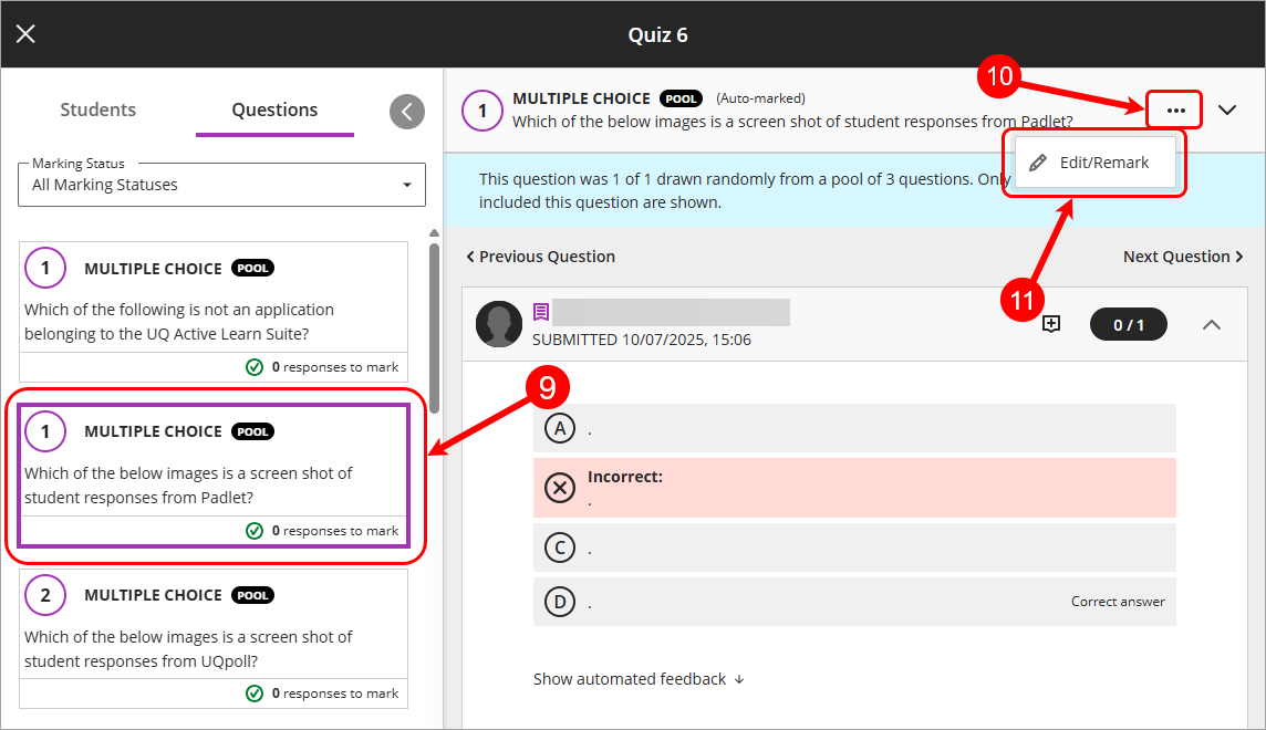 Steps 9 - 11 circled