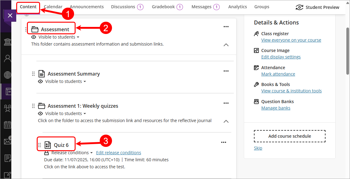 Steps 1 - 3 circled