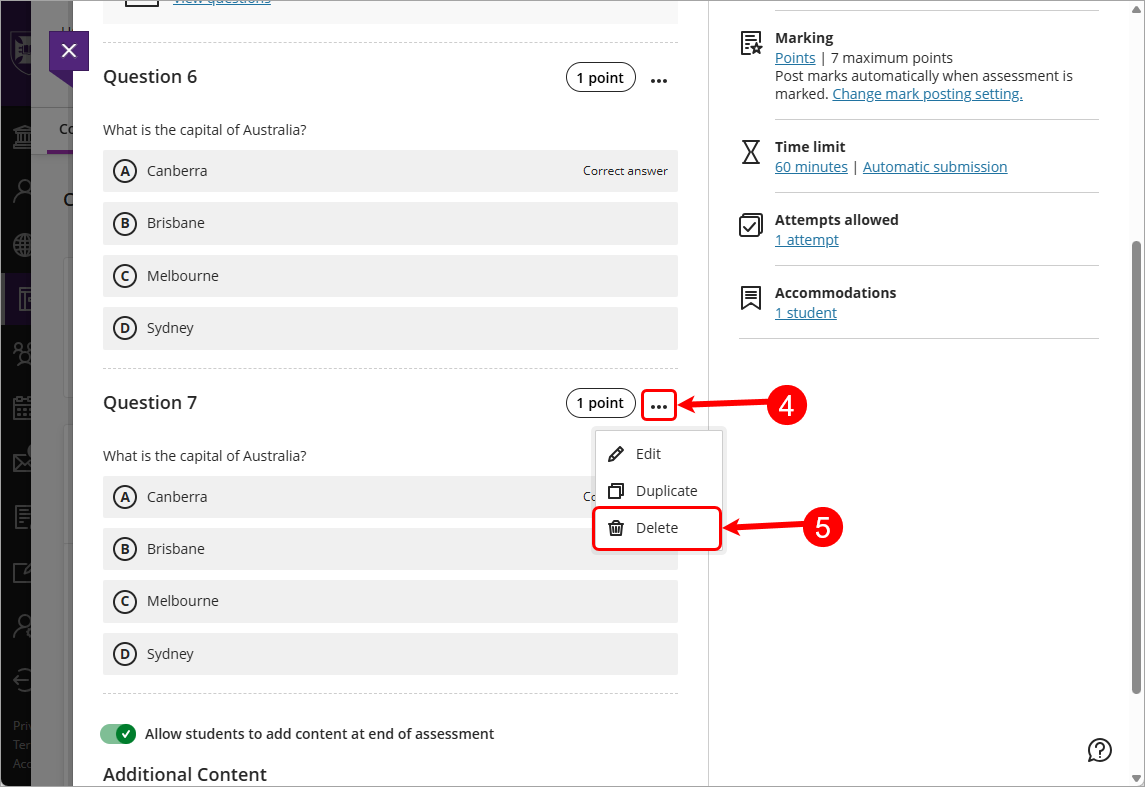 Steps 4 & 5 circled