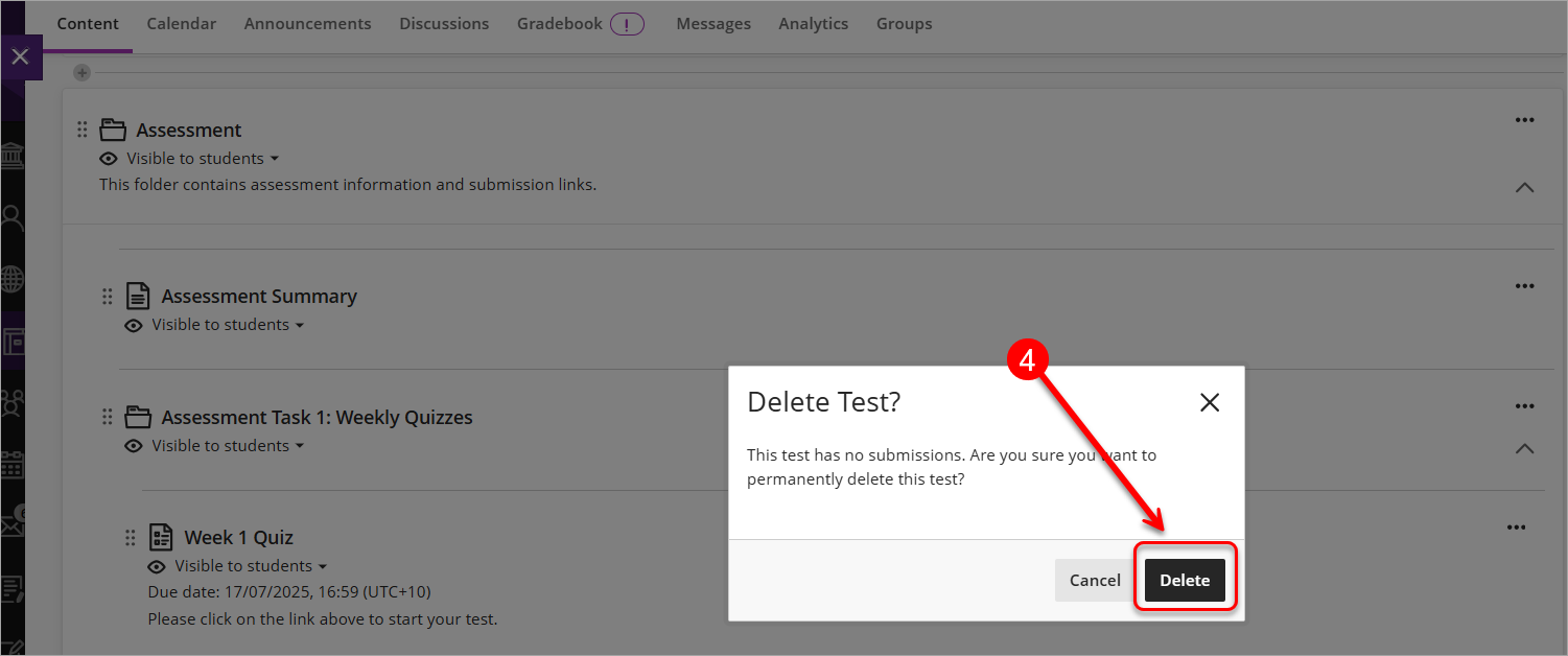 screenshot of confimation prompt