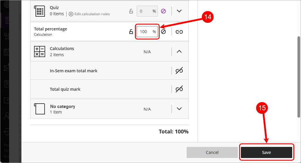 Steps 14 & 15 circled