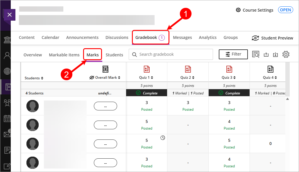 Steps 1 & 2 circled