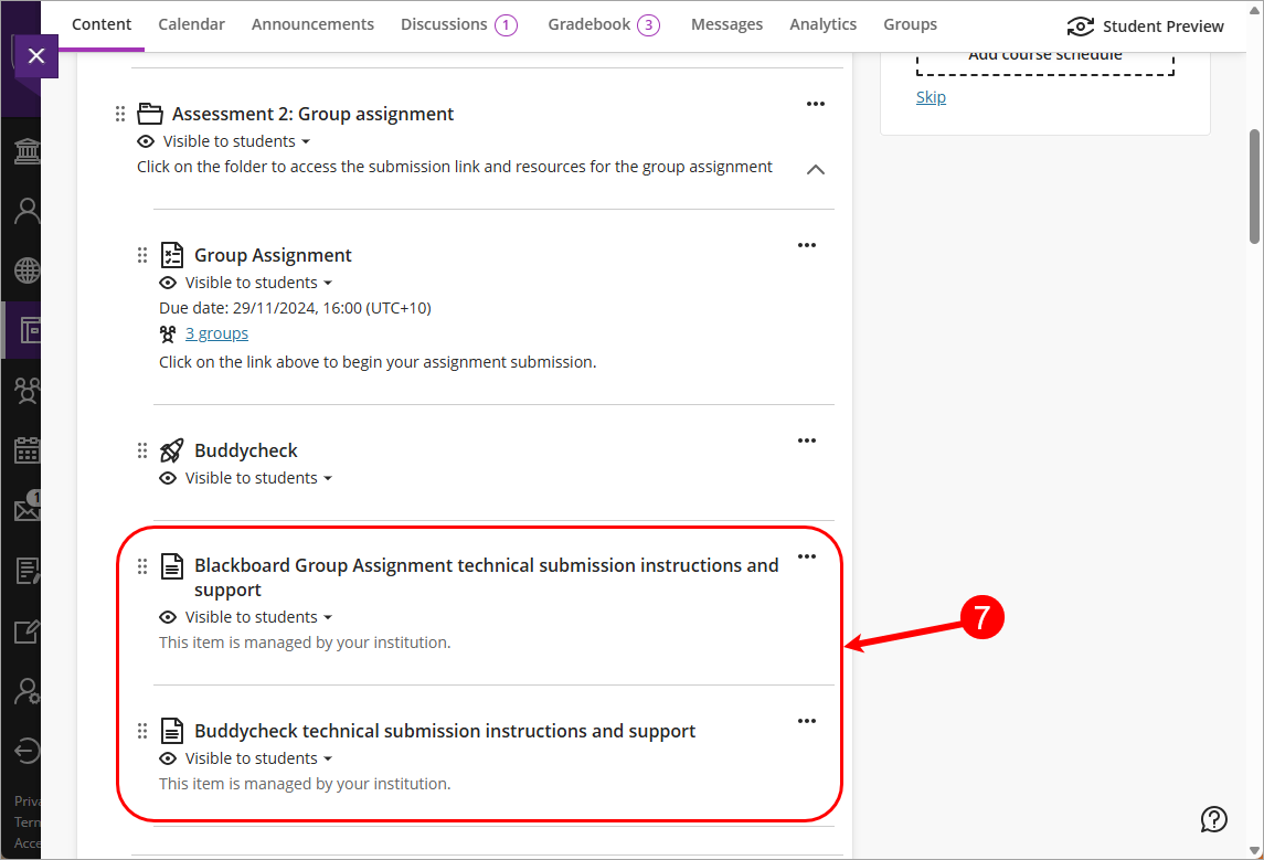 Technical submission instructions circled