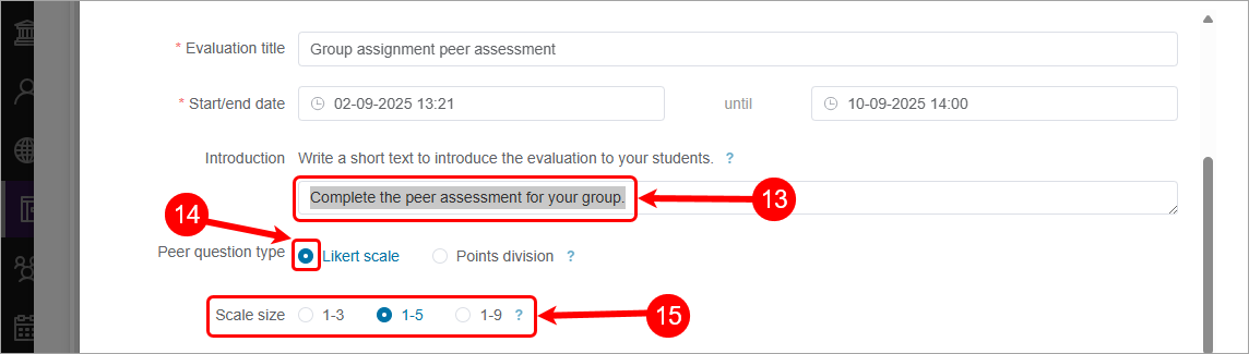 Steps 13 - 15 circled