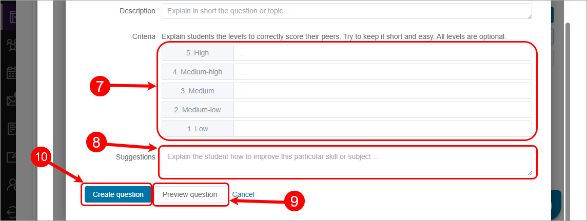 Steps 7 - 10 circled