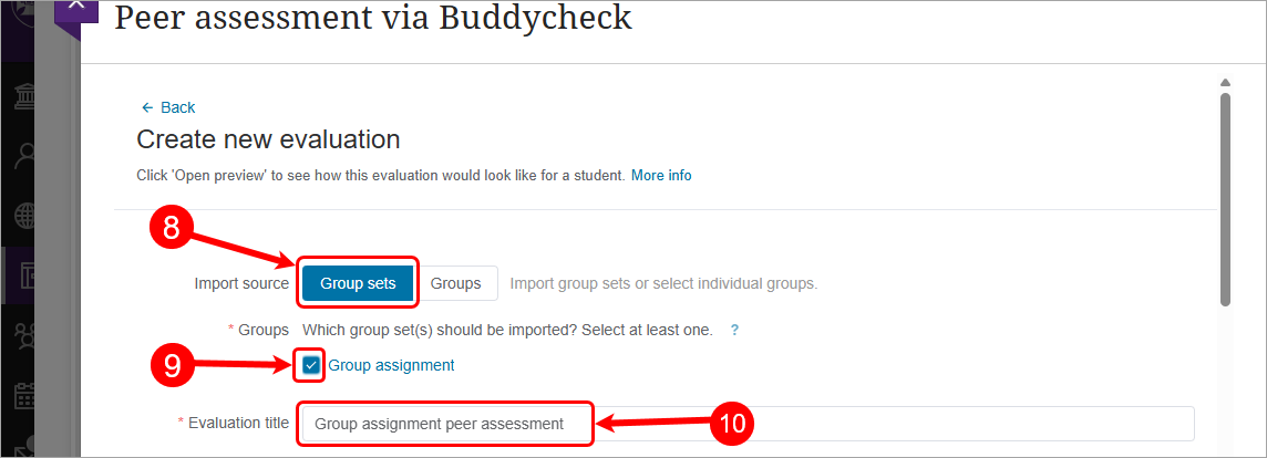 Steps 8 - 10 circled