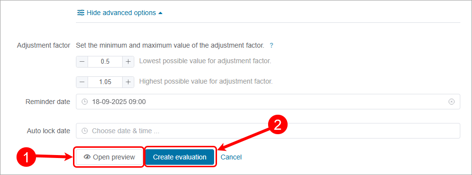 Steps 1 & 2 circled