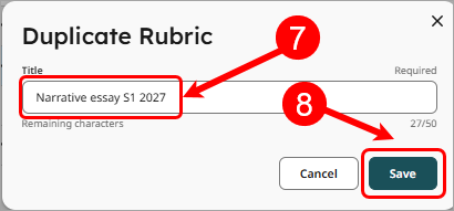 Enter title and click on the Save button