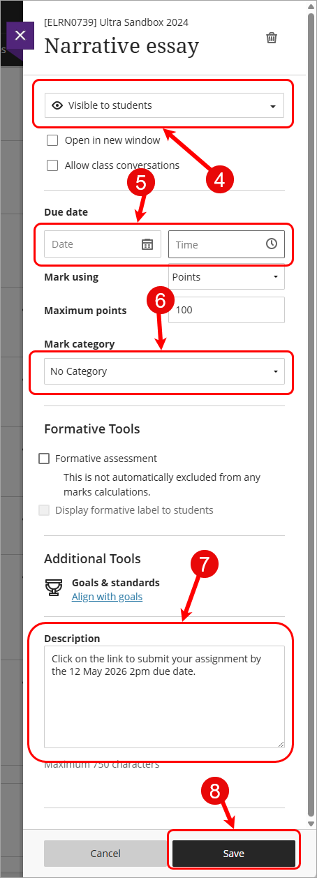 edit link settings