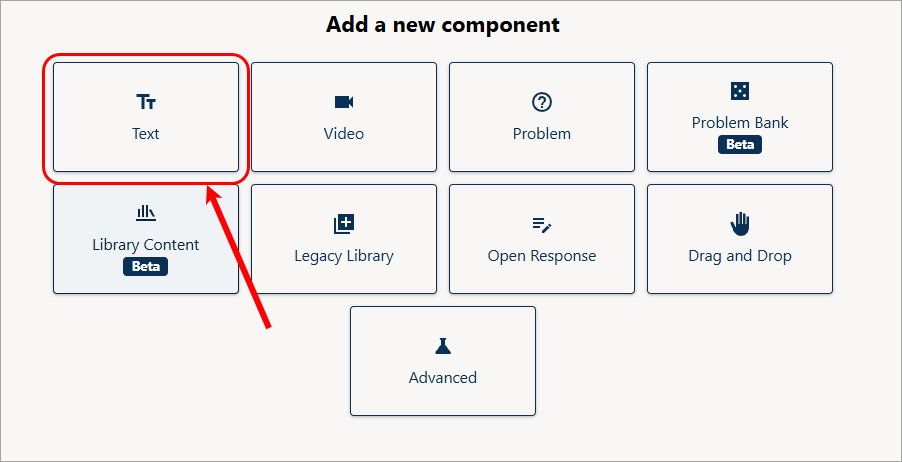 Text button circled.
