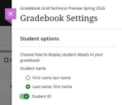 Gradebook settings
