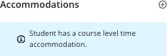 Course level accommodation