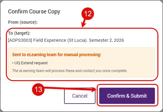 Steps 12 & 13 circled
