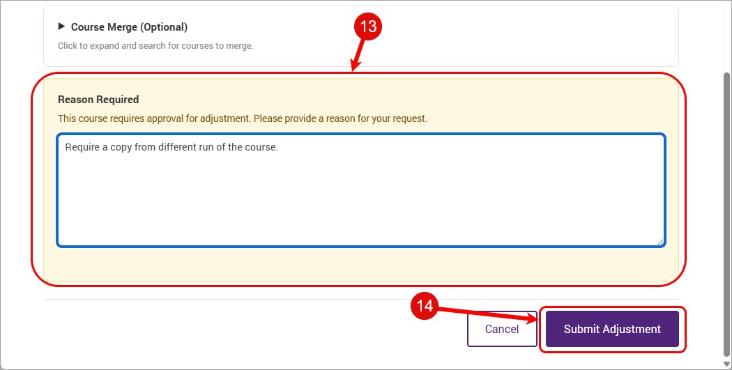 Steps 13 & 14 circled