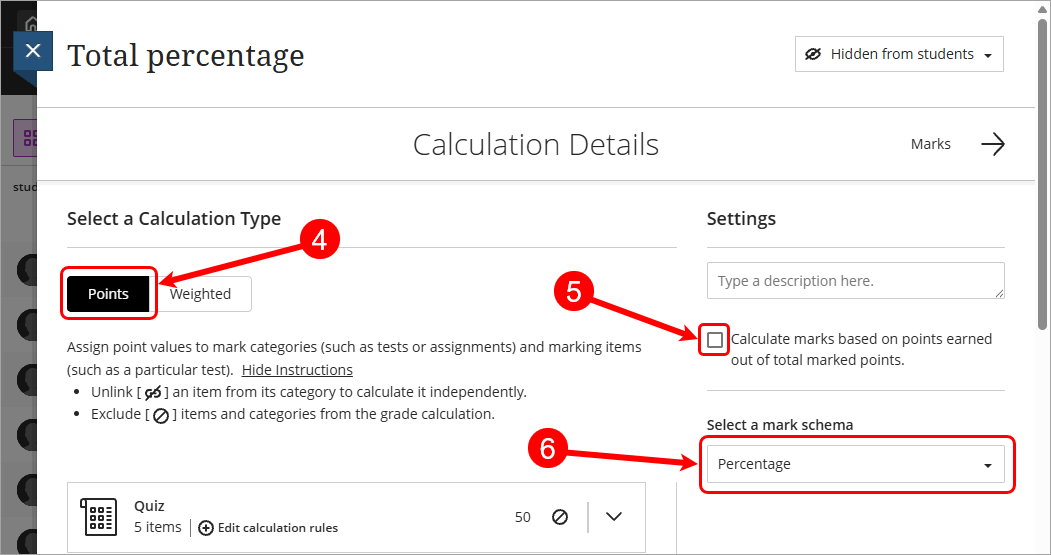 Steps 4 - 6 circled