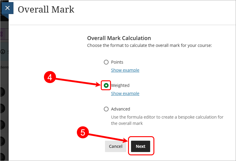 Steps 4 & 5 circled
