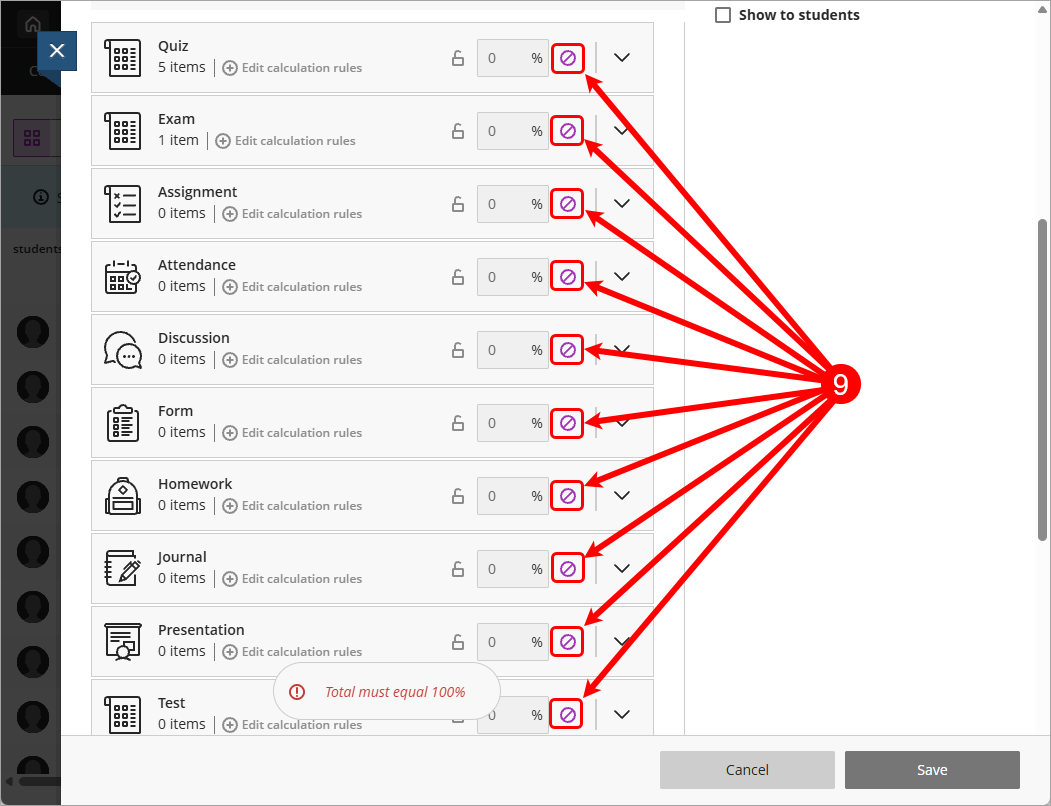 Step 9 circled