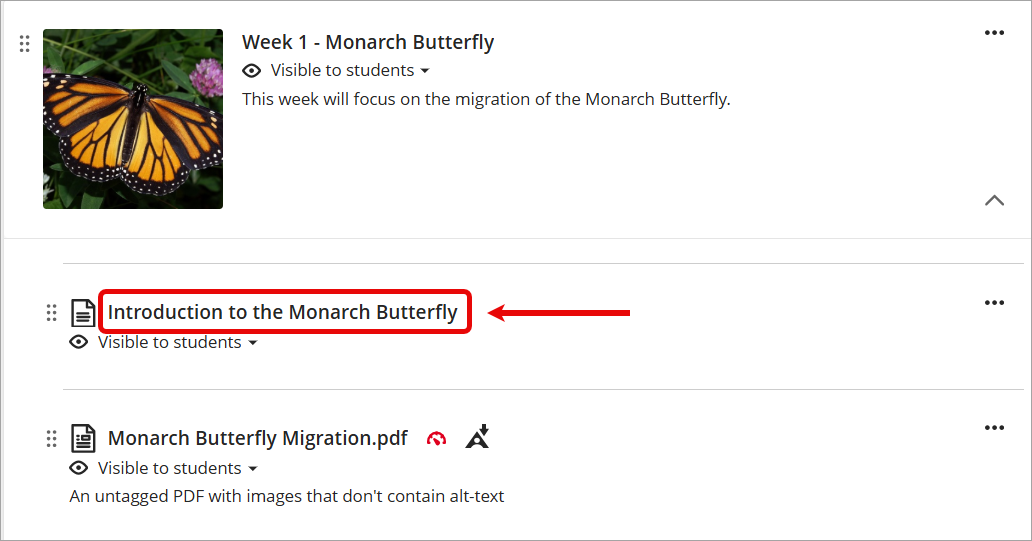 Ultra document title highlighted