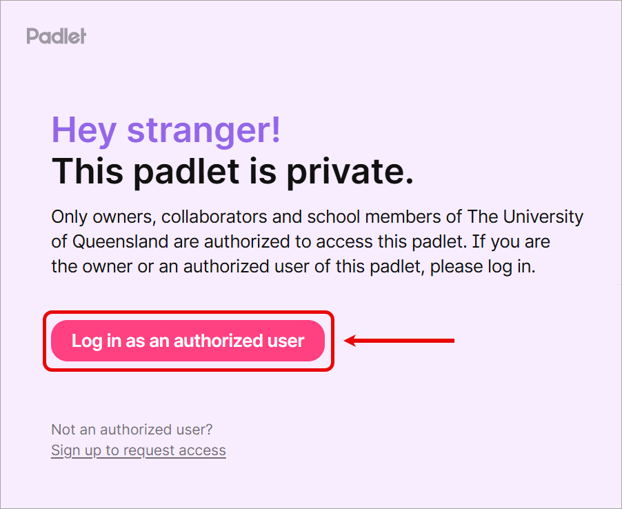 this padlet is private message