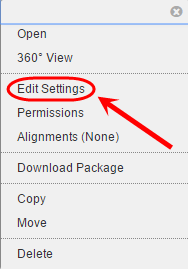 clcik on edit setting 