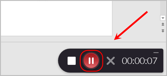 red pause button