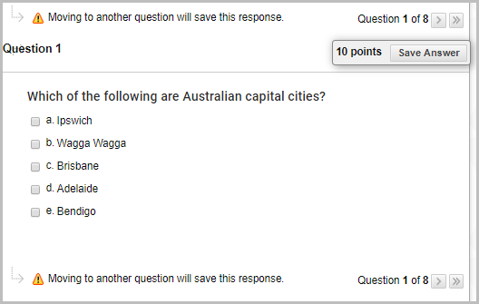 multiple answer question, Which of the following are Australian capital cities? answer: ipswich, wagga wagga, brisbane, adelaid, bendigo