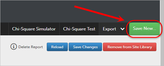 Save new button circled