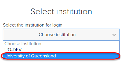 The UQ option in the dropdown is highlighted