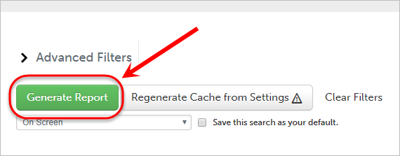 Generate Report button circled.