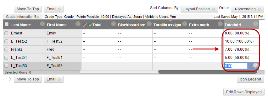 tutorial column grade