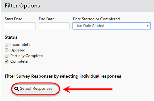 Select Responses circled.