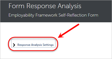 Response Analysis Settings circled.