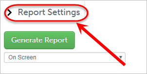 Report settings circled.