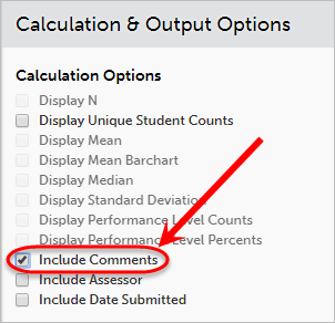 Include comments circled