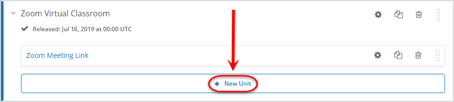 +New Unit button circled