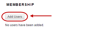 Membership section with Add Users circled