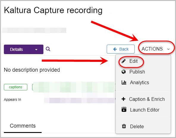 Record Class Using Kaltura Classroom - eLearning