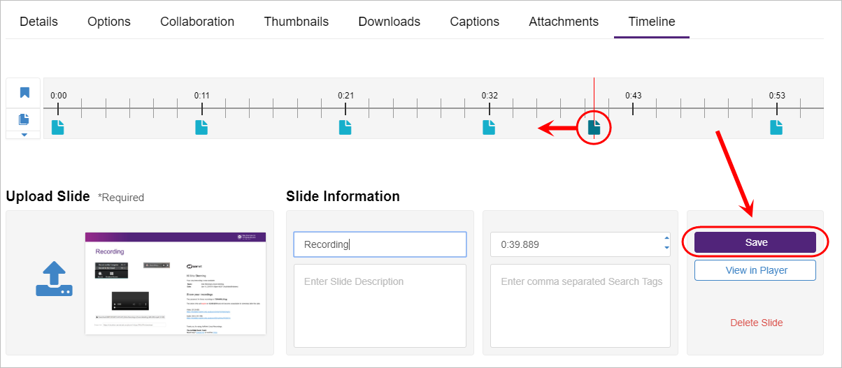 click and drag to move and save new location