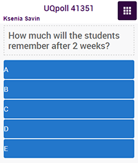UQpoll student view