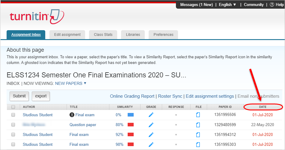 View And Sort Late Turnitin Assignment Submissions Elearning University Of Queensland