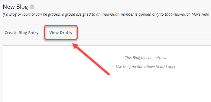 view drafts button selected