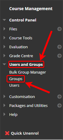Users and groups and groups circled