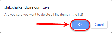 Ok button circled.