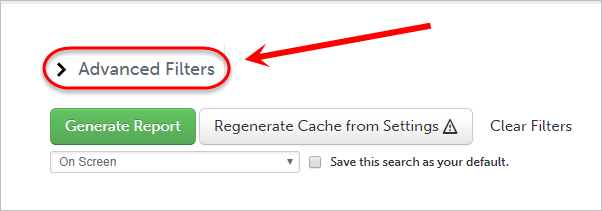 Advanced Filters circled.