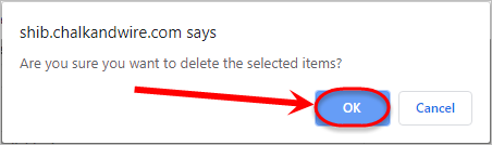 Ok button circled.